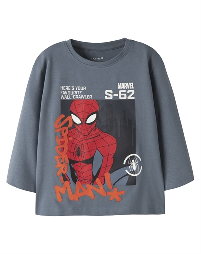 Name it - NMMAlder Spider Langarmshirt - Blue Mirage